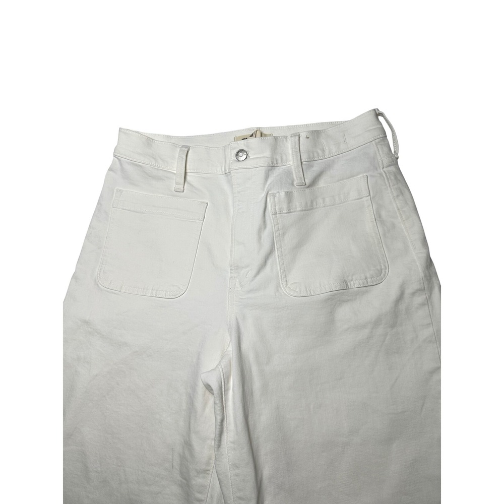 Madewell Perfect Vintage Wide Leg Jeans Size 30 Off White High Rise Patch Pocket - Picture 4 of 9